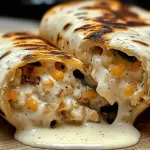Cheesy Garlic Chicken Wraps