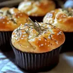Garlic Rosemary Focaccia Muffins