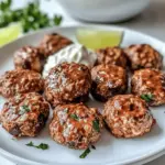 Greek Turkey Meatballs with Tzatziki