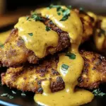 Pretzel Chicken with Mustard-Cheddar Sauce