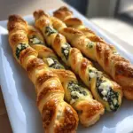 Spinach Feta Puff Pastry Twists