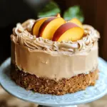 Peach Cake with Brown Sugar Frosting