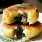 Mushroom Stuffed Potato Cakes