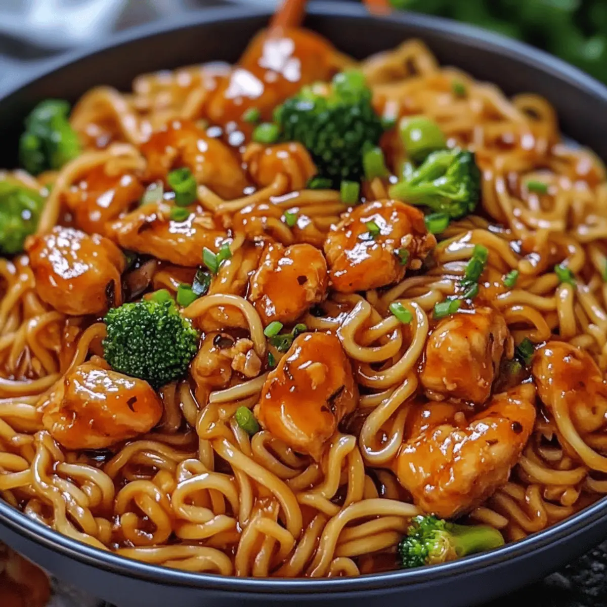 Sticky Garlic Chicken Noodles