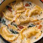 Creamy Tuscan Ravioli Soup