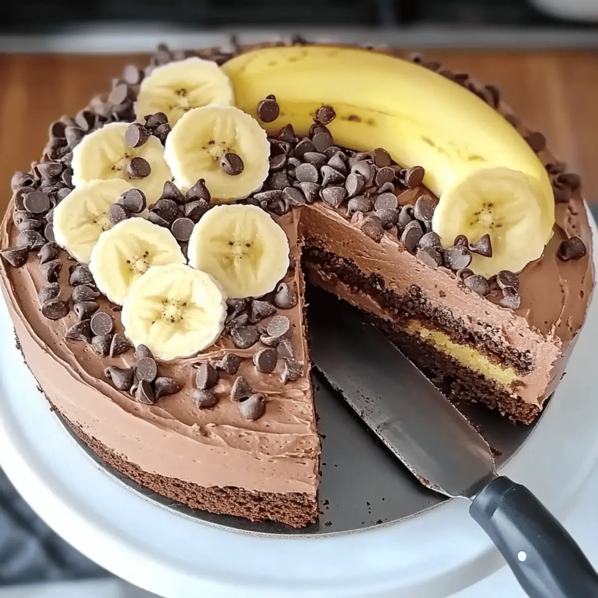Chocolate Banana Cake with Chocolate Cream Frosting
