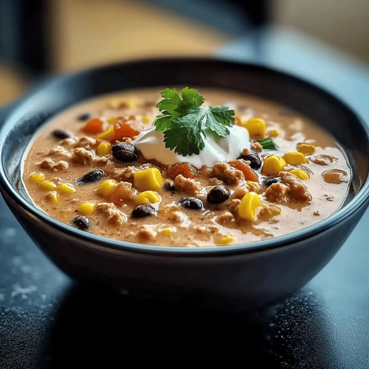 High Protein Creamy Taco Soup