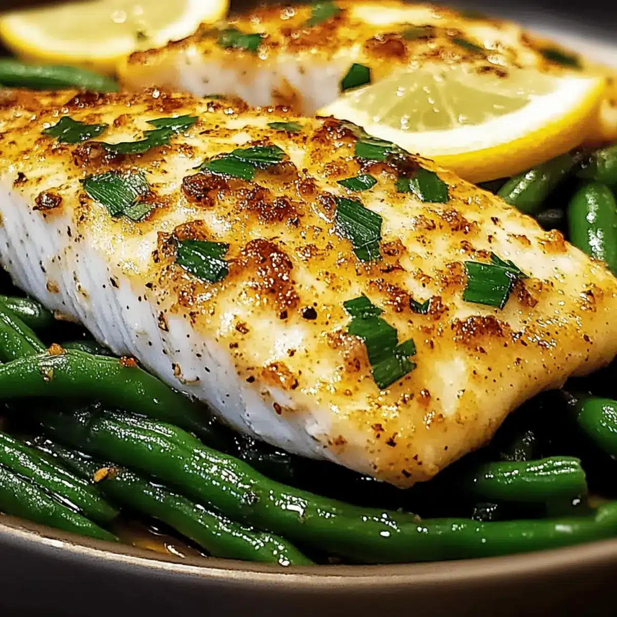 Lemon Garlic Tilapia with Green Beans
