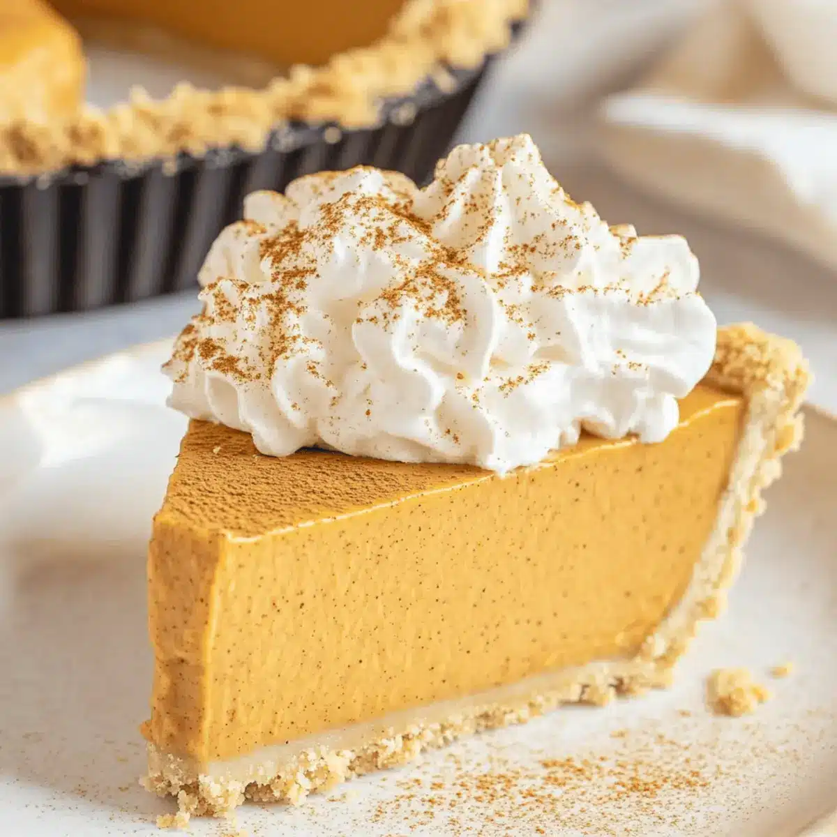 No Bake Marshmallow Pumpkin Pie