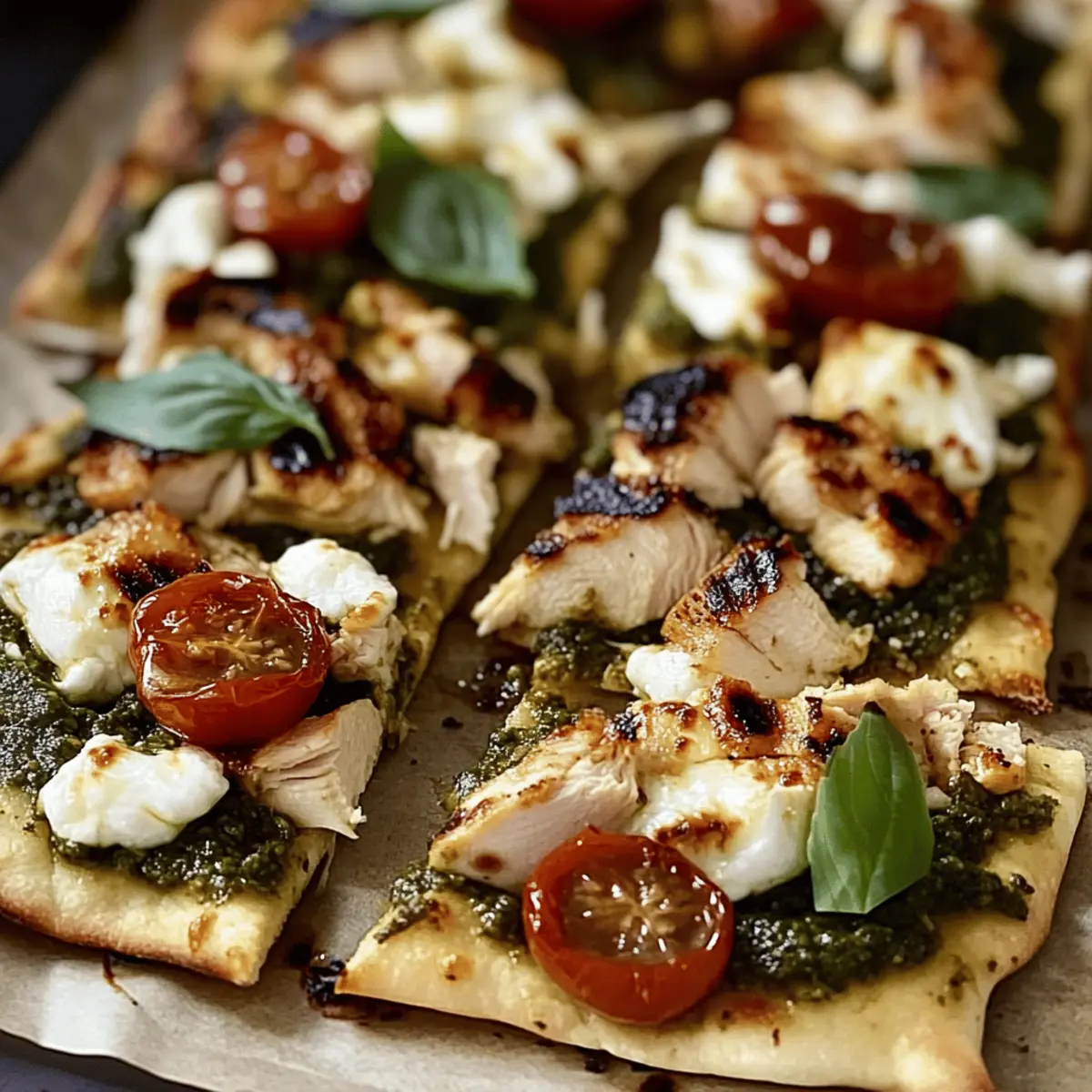 Pesto Chicken Flatbread