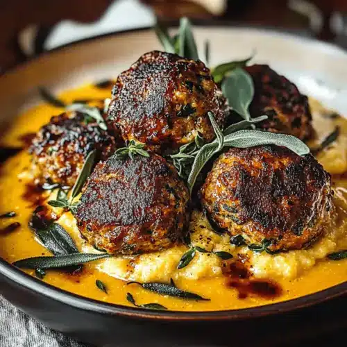 Turkey Meatballs Pumpkin Sage Sauce