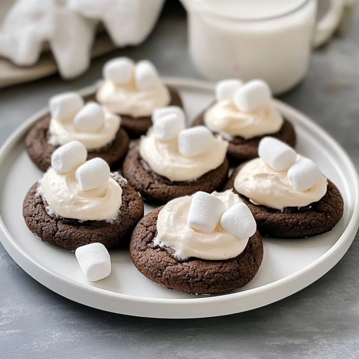 Cocoa Cookies with Marshmallow Buttercream