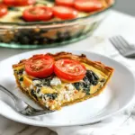 Sweet Potato Crust Quiche with Spinach & Feta