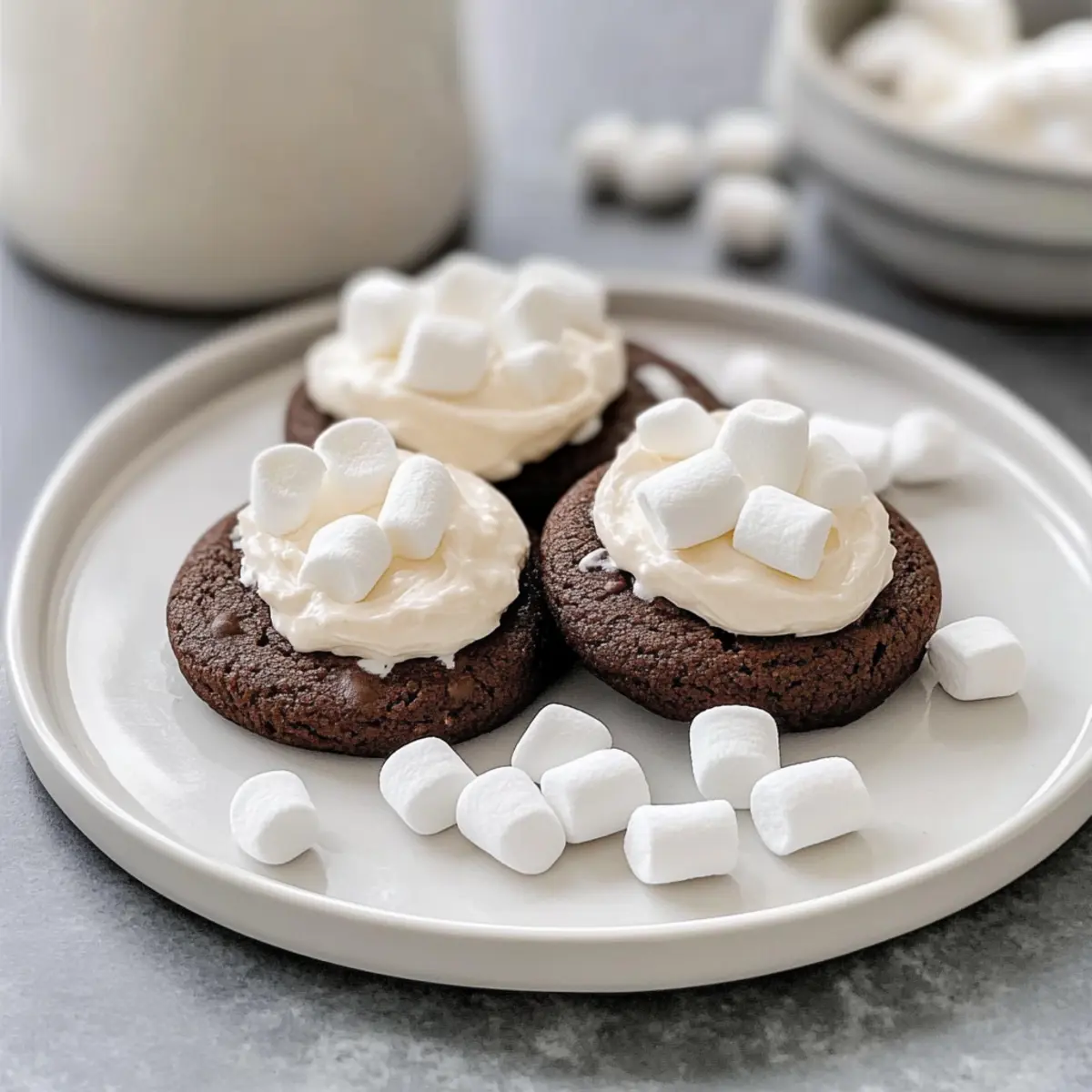 Cocoa Cookies with Marshmallow Buttercream