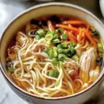 Aromatic Ginger Scallion Chicken Noodle Soup