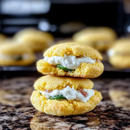 Jalapeno Cornbread Whoopie Pies with Bacon Goat Cheese