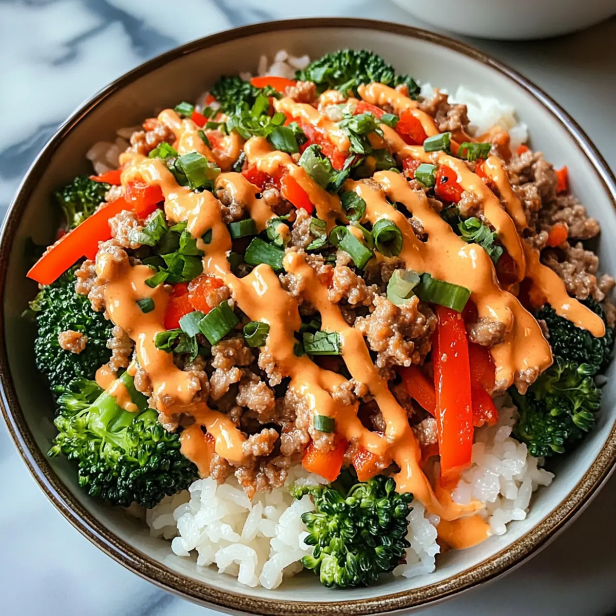 Bang Bang Ground Turkey Rice Bowls