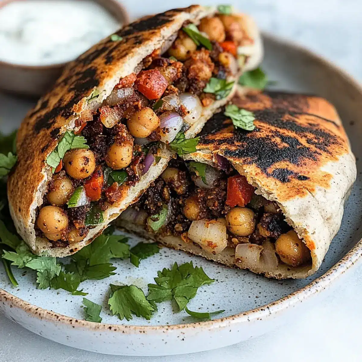 Grilled Chickpea Veggie Pita