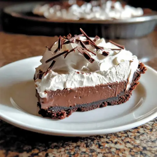 Brownie-Bottom Chocolate Pudding Pie