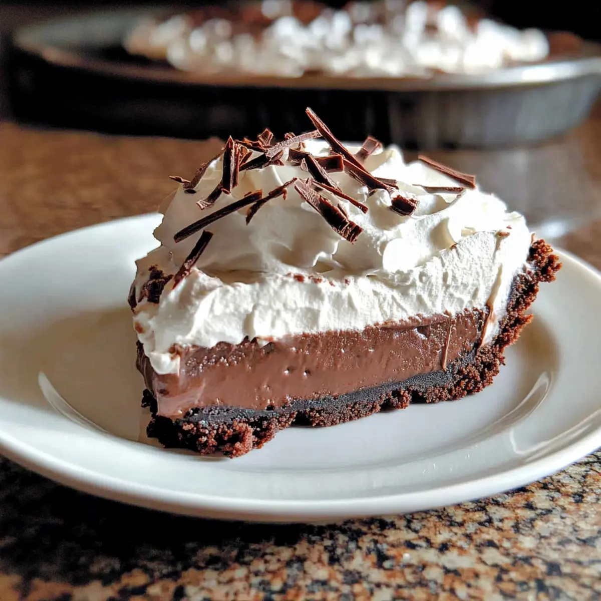 Brownie-Bottom Chocolate Pudding Pie