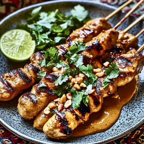 Indonesian Chicken Satay with Peanut Sauce