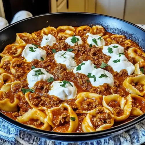 Cheesy Beef Enchilada Tortellini