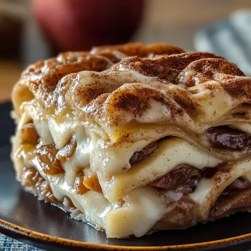 Cinnamon Roll Apple Lasagna