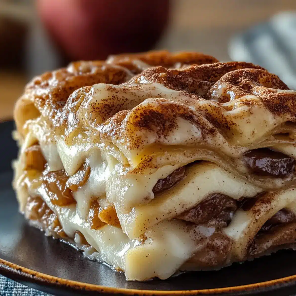 Cinnamon Roll Apple Lasagna