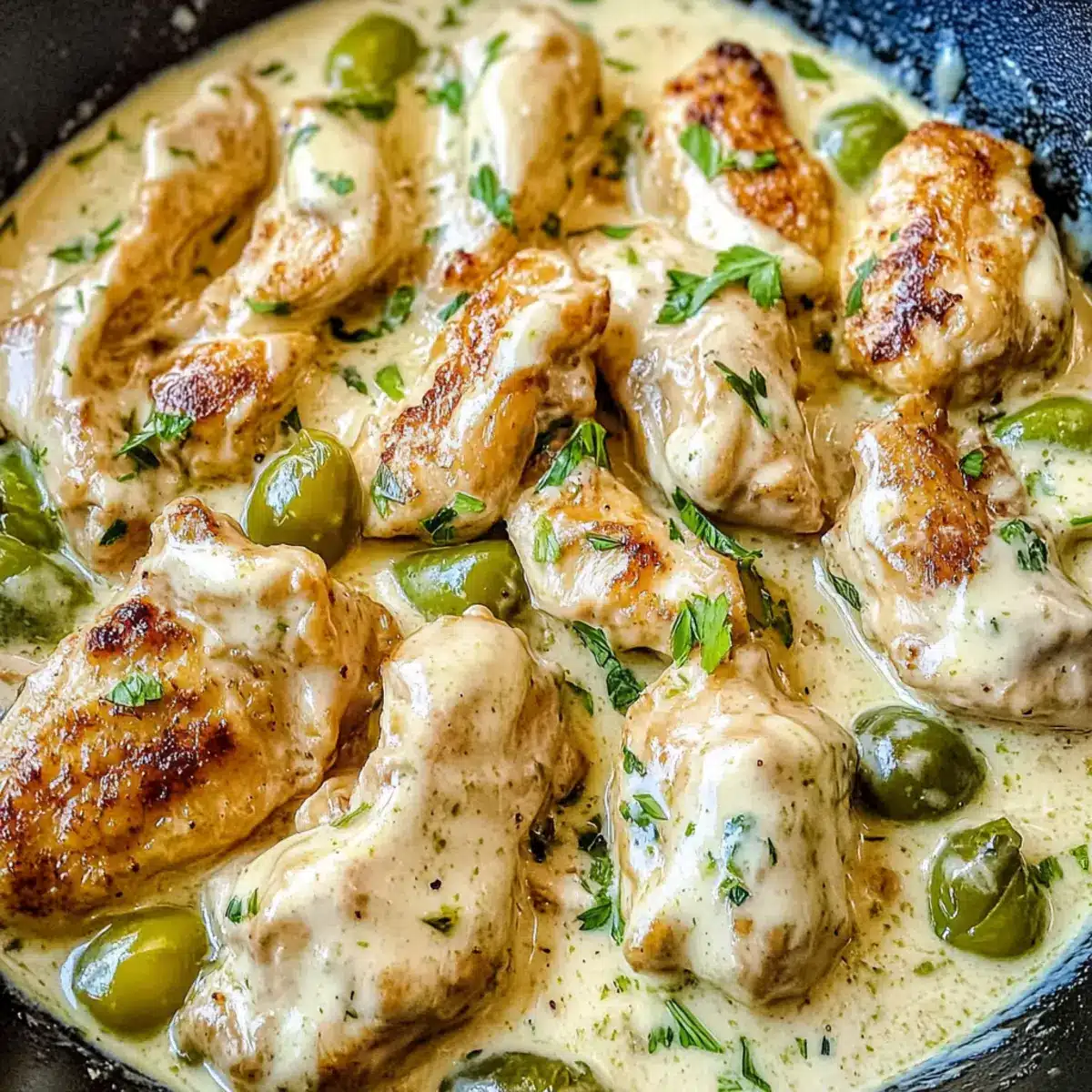 Creamy Pepperoncini Chicken Skillet