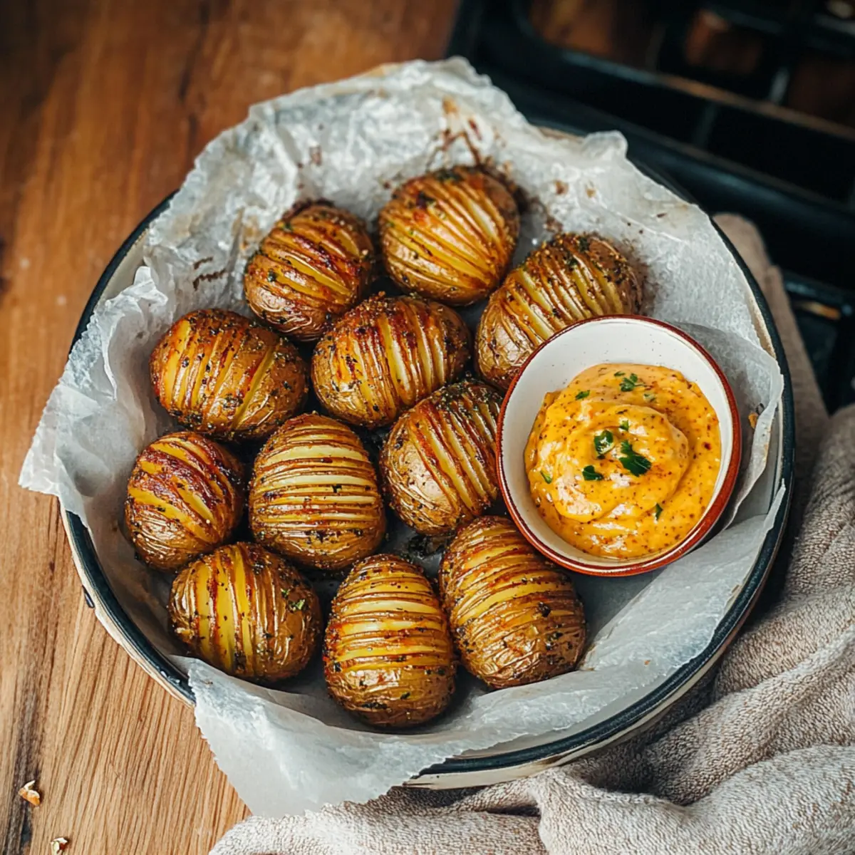 Oven-Baked Mini Hasselback Potatoes