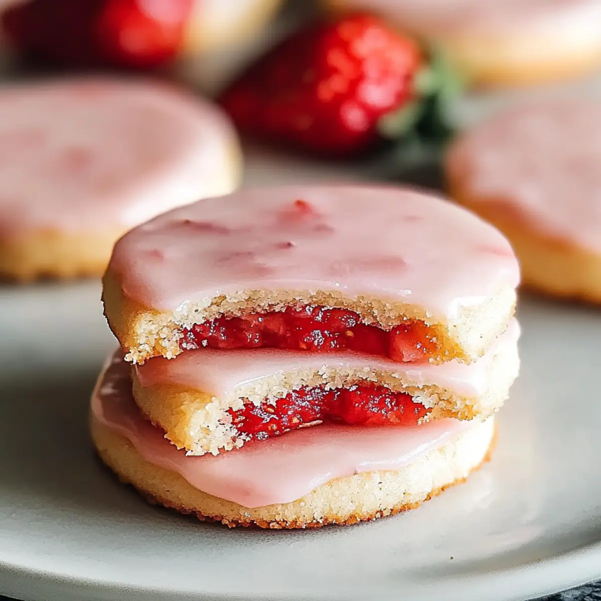 Strawberry Shortbread Cookies