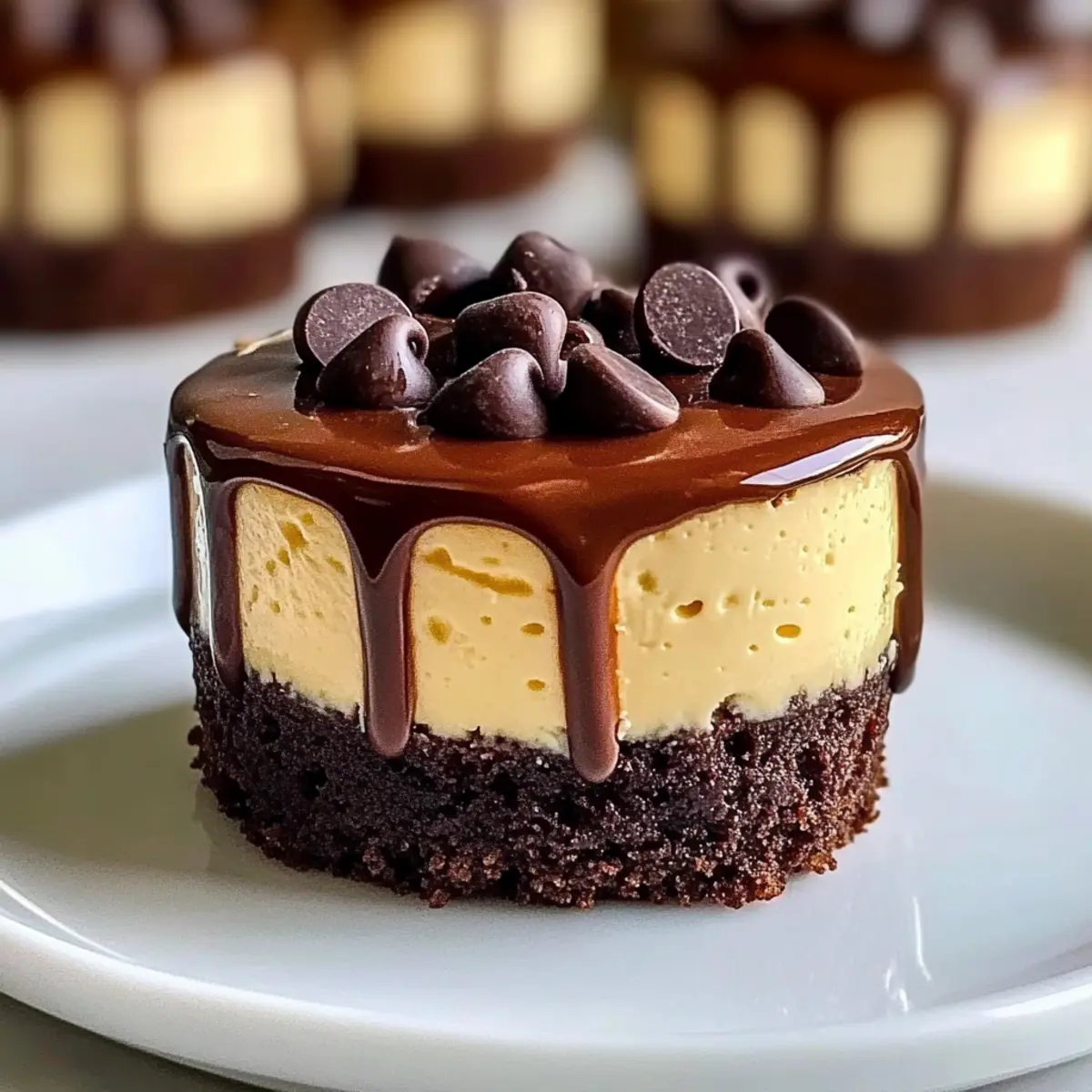 Brownie Bottom Mini Cheesecakes