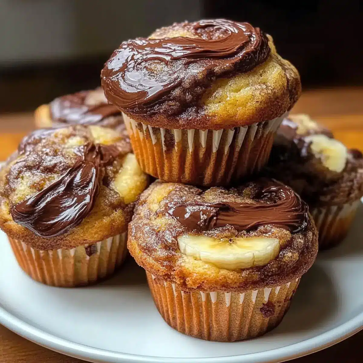 Nutella Banana Swirl Muffins