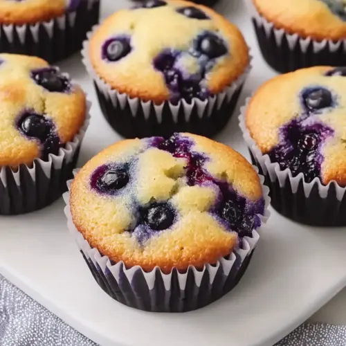 Sweet Greek Yogurt Blueberry Muffins