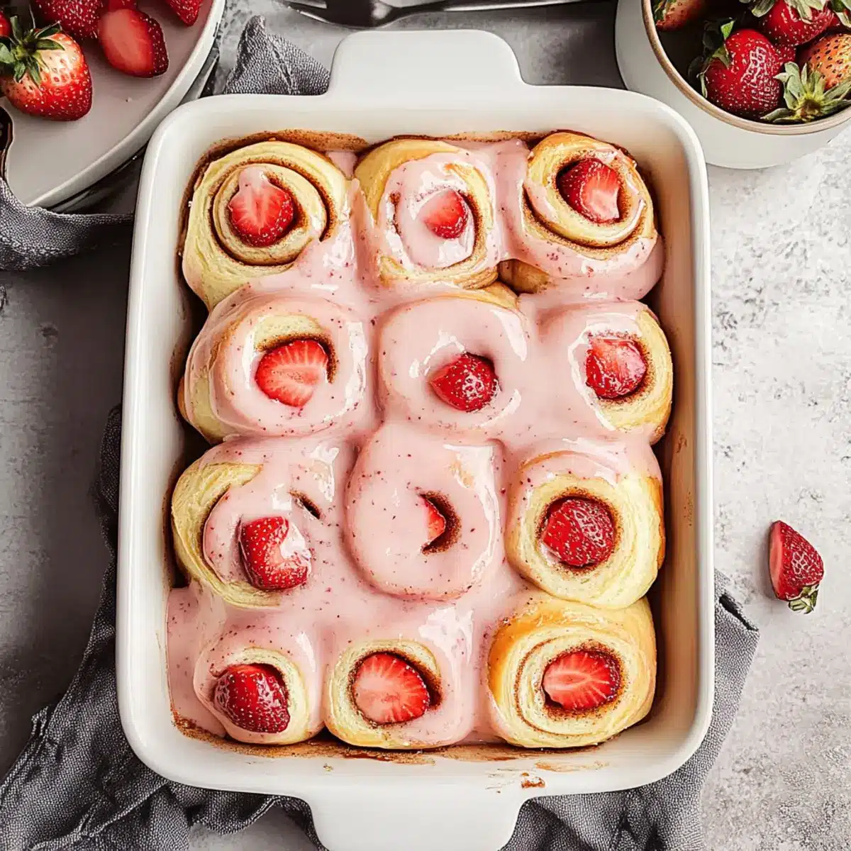 Strawberry Cinnamon Rolls