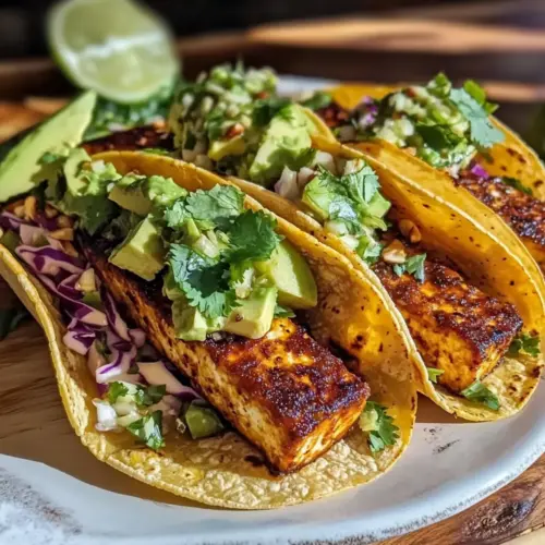 Vegan Air Fryer Tofu Tacos