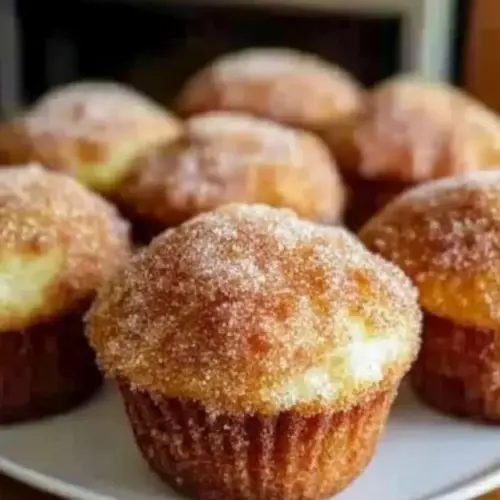 Fluffy Cinnamon Sugar Donut Muffins