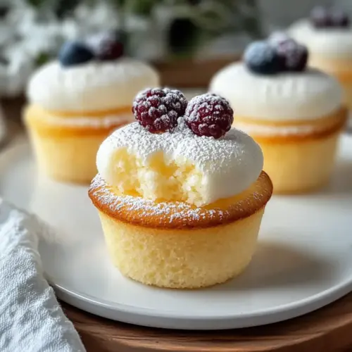 Fluffy Japanese Cotton Cheesecake Cupcakes