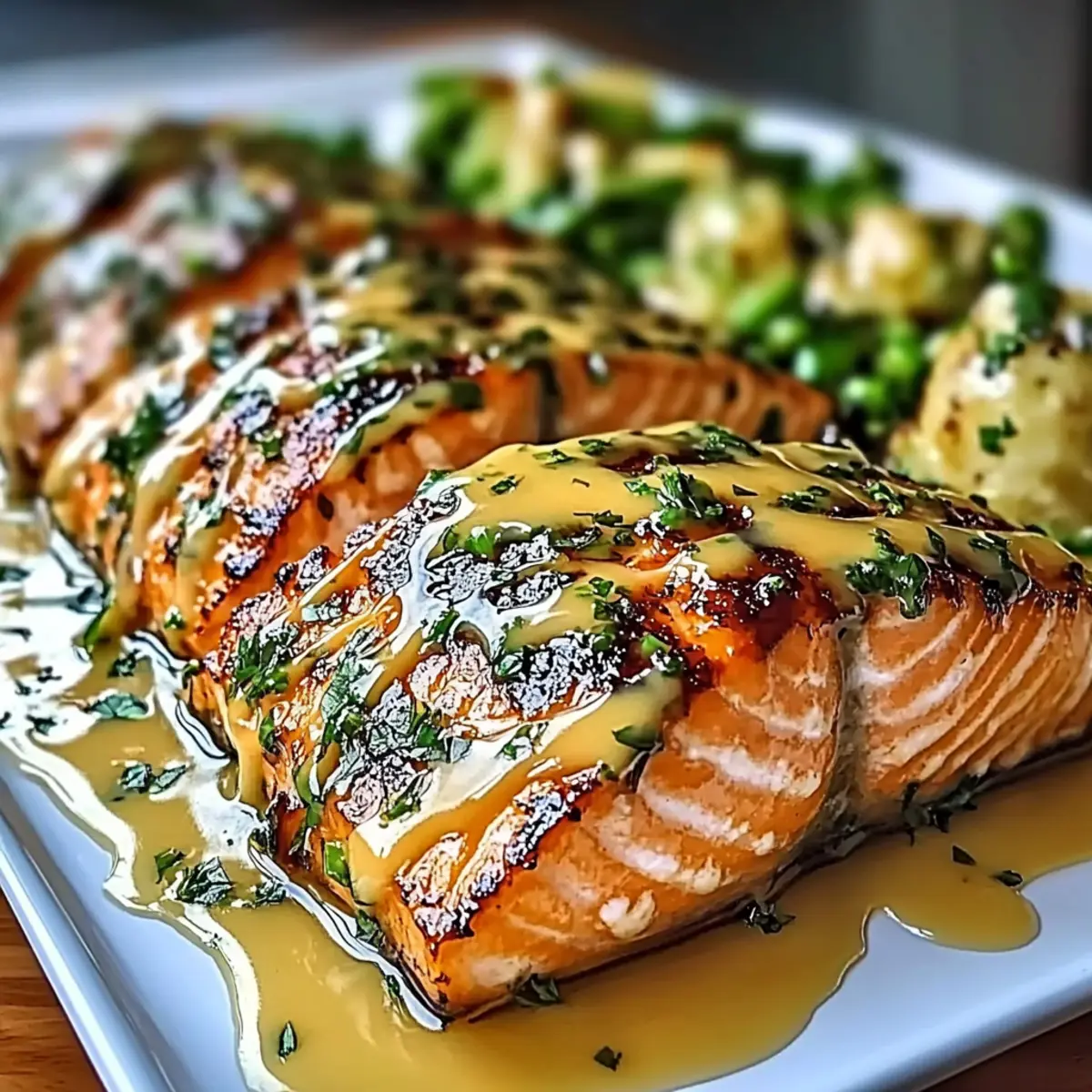 Honey-Lime Garlic Butter Baked Salmon