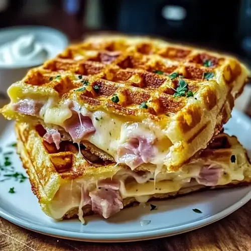 Ham and Cheese Chaffles