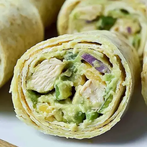 Chicken Avocado Salad Roll Ups