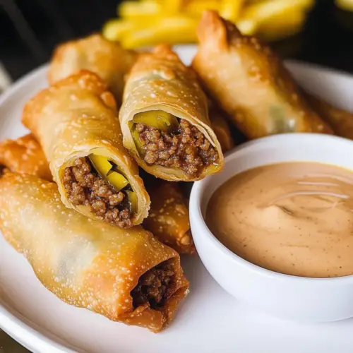 Cheeseburger Egg Roll