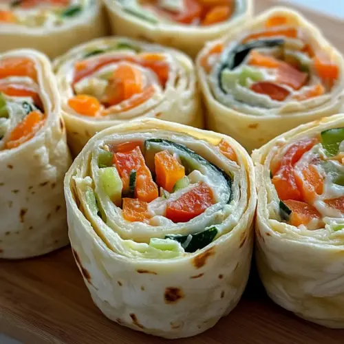 Fresh Vegetable Tortilla Roll Ups