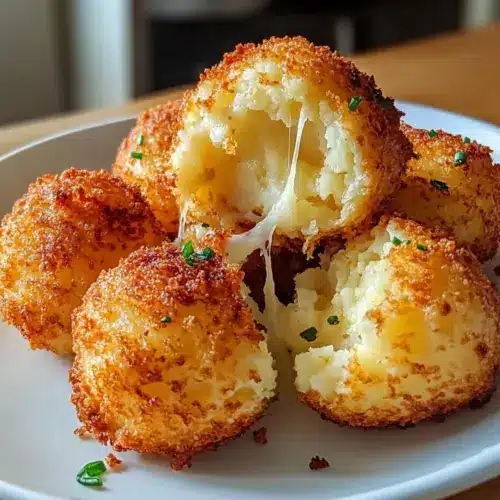 Air Fryer Cheesy Mashed Potato Balls