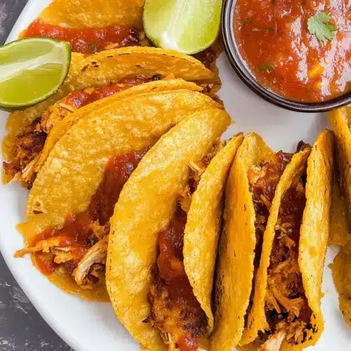 Easy Cheesy Crispy Chicken Tacos