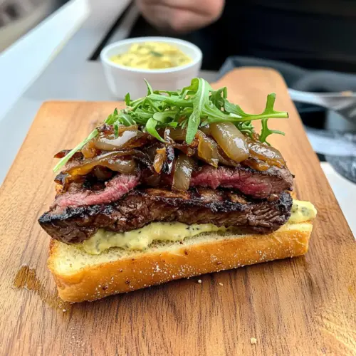 Steak Ciabatta with Caramelised Onions