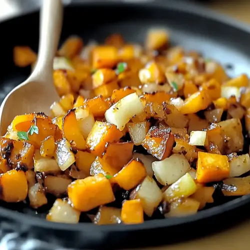 Caramelized Sweet Potato Apple Hash Browns