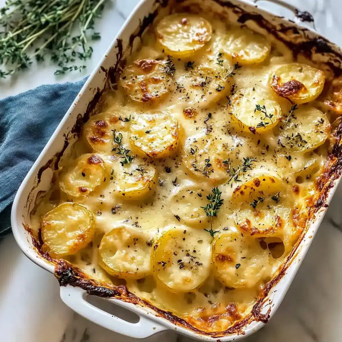 Cheesy Garlic Scalloped Potatoes