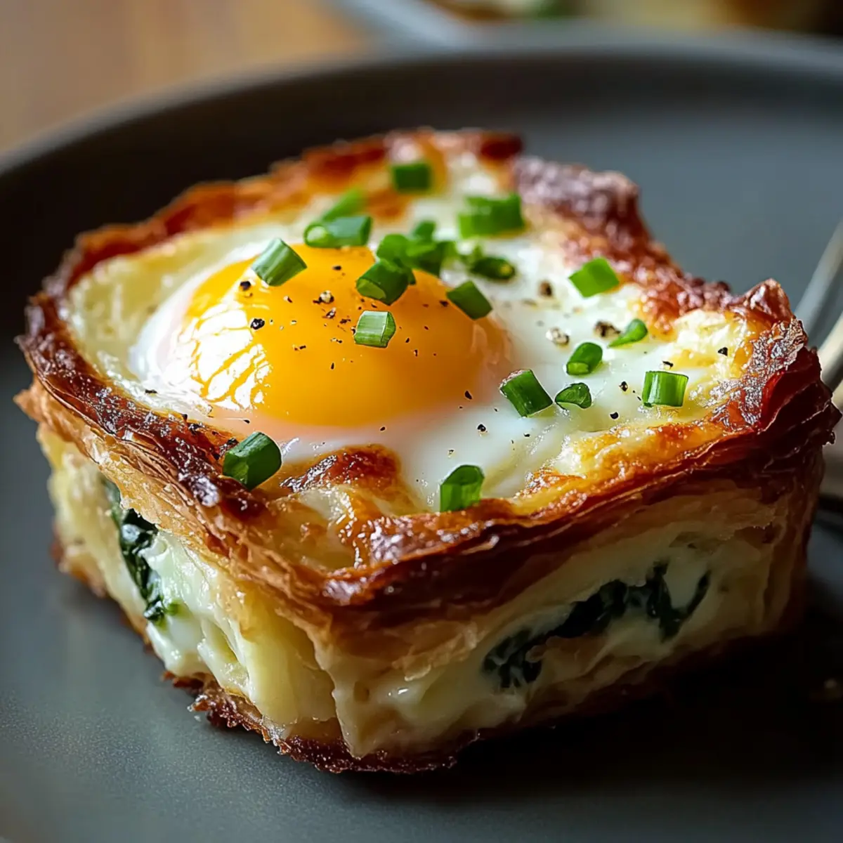 Baked Eggs Napoleon