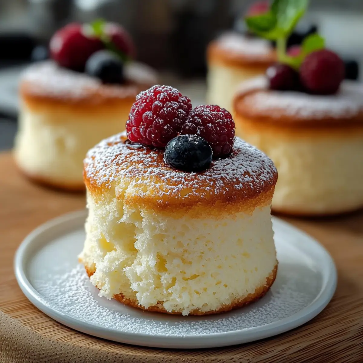 Fluffy Japanese Cotton Cheesecake Cupcakes